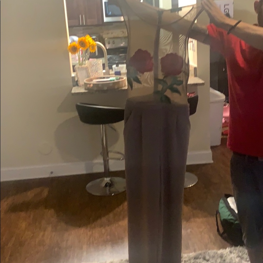 Embroidered fashion nova jumpsuit